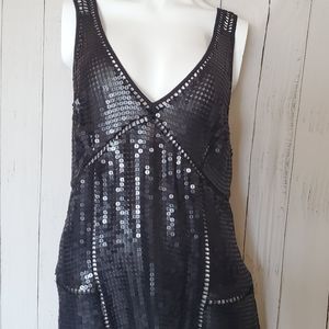 Chelsea 28 black metallic Sequin tank